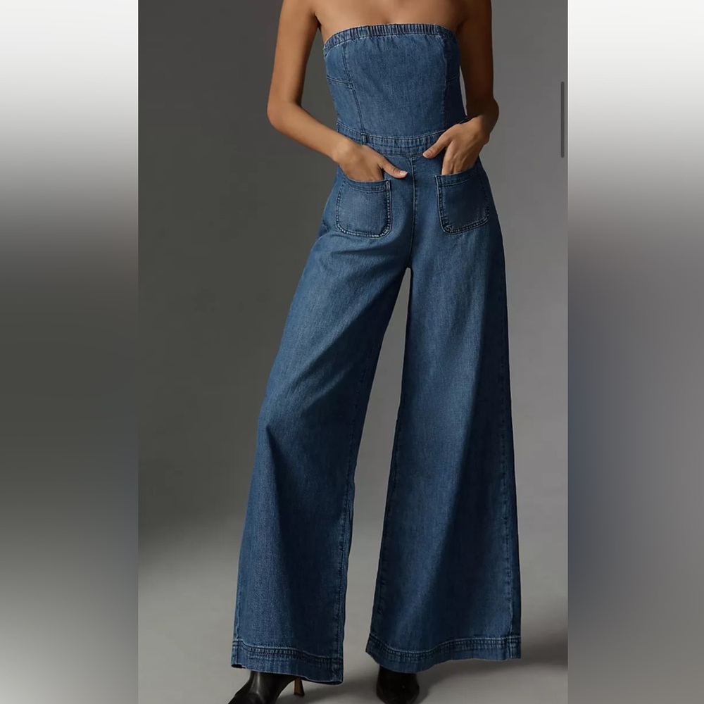 Pilcro Blue Denim Jumpsuit